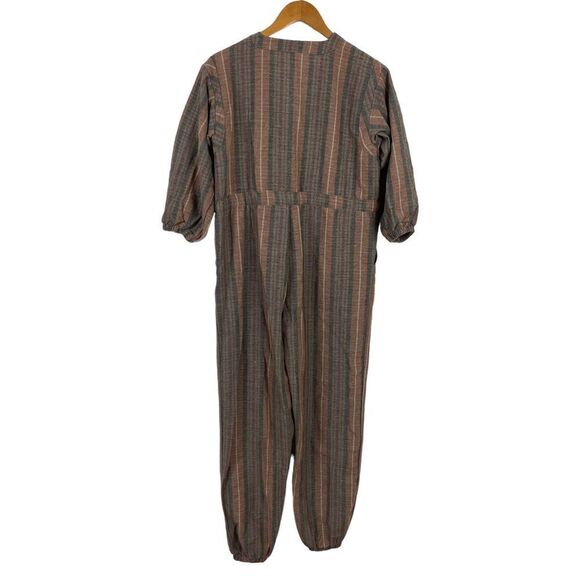People Free Loveland Metallic Striped Jumpsuit Wool Blend Brown Bohemian Boho XS - Picture 9 of 15